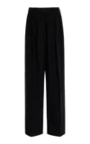 The Row Marcellita Pleated Wide-leg Trousers In Black