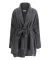 The Row Waist Belted Shawl Lapels V-neck Coat In Grey