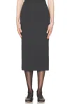 The Row Ikko Skirt In Dark Grey Melange