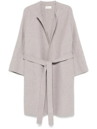 The Row Long-sleeved Coat In Brown