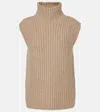 The Row Ilena Cashmere And Silk Top In Beige