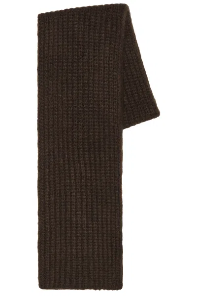 The Row Illy Scarf In Smoke Brown