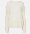 The Row Ilura Silk, Cashmere And Alpaca Sweater In White