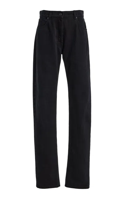The Row Imma Rigid Mid-rise Straight-leg Jeans In Black