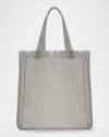 The Row Imogen Mini Tote Bag In Steel Mesh In Silver