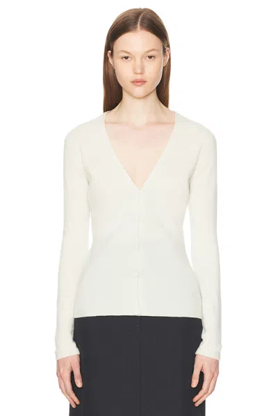 The Row Imperia Cardigan In Pale Green