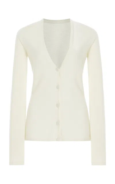 The Row Imperia Cashmere Cardigan In Green