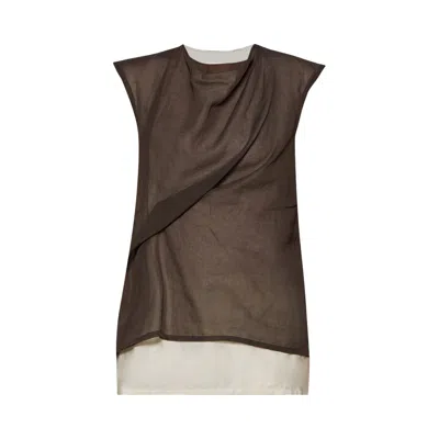 Pre-owned The Row Inawa Top 'brown' | Women's Size 0