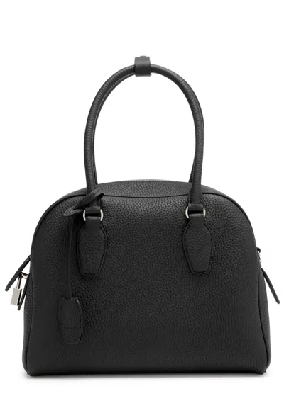 The Row India 10 Grained Nubuck Top Handle Bag In Black