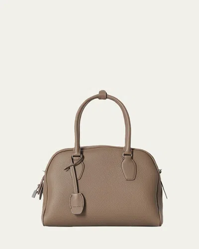 The Row India 10.0 Top-handle Bag In Calfskin Leather In Brown
