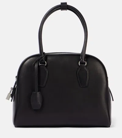 The Row India 10.00 Leather Tote Bag In Black
