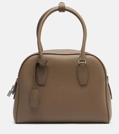 The Row India 10.00 Leather Tote Bag In Gray