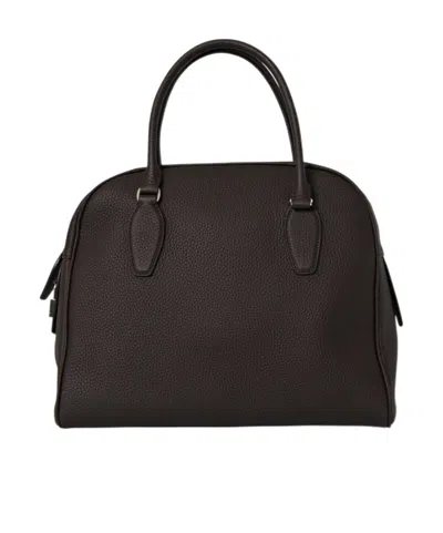 The Row India 12 Leather Handbag In Black