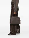 The Row India 12.00 Top-handle Bowling Bag In Leather In Brown