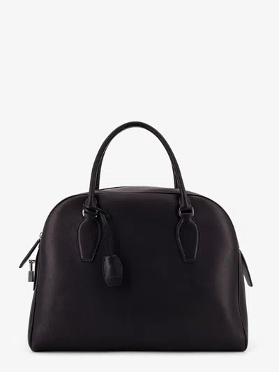 The Row India 12.00 Leather Handbag In Black