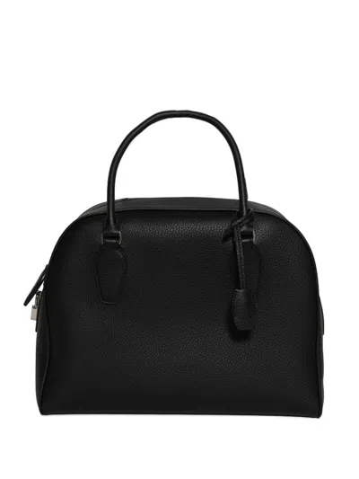 The Row India 12.00 Leather Handbag In Black