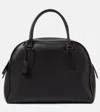 The Row India Medium Leather Tote Bag In Brown