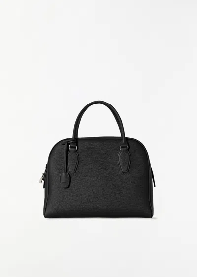 The Row India 12.00 - Lux Grain Leather In Black