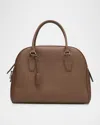 The Row India 12.00 Top-handle Bowling Bag In Leather In Green