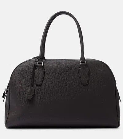 The Row India 15.75 Leather Tote Bag In Brown