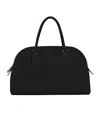 The Row India 15.75 Suede Handbag In Black