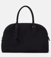 The Row India 15.75 Suede Tote Bag In Black Ans