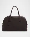 The Row India 15.75 Top-handle Bag In Matte Grained Calfskin In Wood Brown