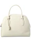 The Row India Leather Satchel In White