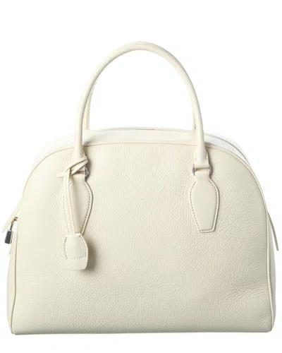 The Row India Leather Satchel In White