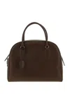 The Row India 12.00 Top-handle Bowling Bag In Leather In Brown