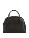 The Row India Medium Leather Tote Bag In Brown