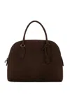 The Row Suede India 12 Handbag With Metal Lock In Brown
