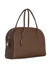 The Row India 12.00 Top-handle Bowling Bag In Leather In Brown