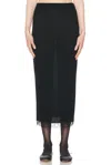 The Row Indira Lace Trim Rib Silk Blend Skirt In Black