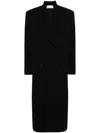 The Row Andy Oversized Double-breasted Wool Coat In Black