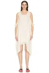 The Row Ingram Lace Cold-shoulder Shift Mini Dress