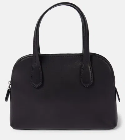 The Row Ingrid Leather Tote Bag In Black