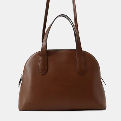 Pre-owned The Row Ingrid Medium Brown Leather Top Handle Bag