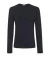 The Row Sherman Cotton-jersey Long-sleeved T-shirt In Black