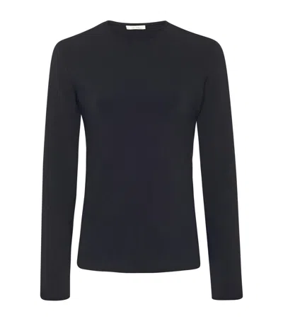 The Row Inverness Long-sleeve T-shirt In Black