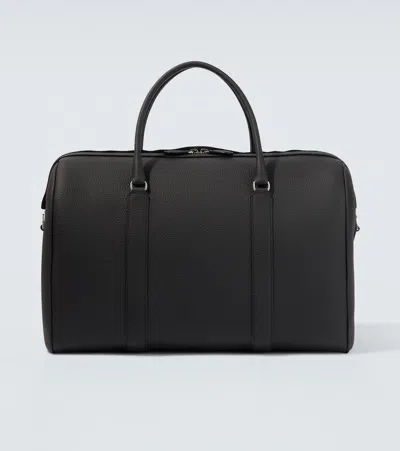 The Row Iowa Leather Duffel Bag In Black