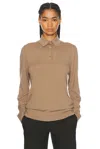 The Row Women's Ipanelli Polo Shirt In Camel