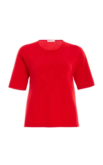 The Row Ipar Cashmere T-shirt In Red