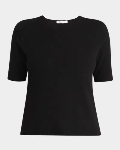 THE ROW IPAR SHORT SLEEVE CASHMERE TOP