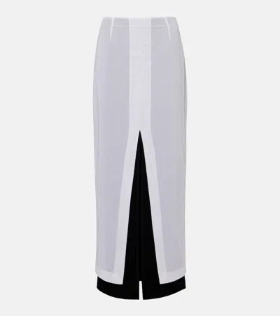The Row Ismara Layered Cotton Maxi Skirt In White