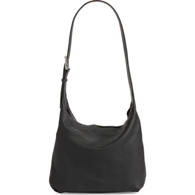 The Row Isa Leather Shoulder Bag In Black