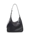 The Row Isa Leather Shoulder Bag In Black