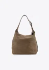 The Row Isa Leather Shoulder Bag In Green