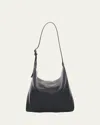 The Row Isa Shoulder Bag In Deerskin Leather In Blue