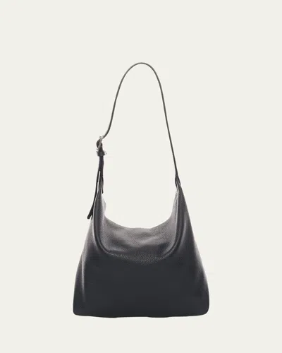 The Row Isa Shoulder Bag In Deerskin Leather In Blue